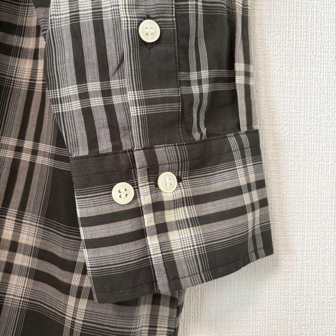 2025SS Spick & Span コットンボイルチェックシャツ 黒系