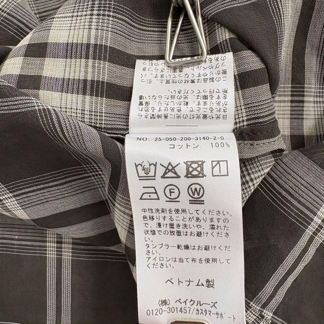 2025SS Spick & Span コットンボイルチェックシャツ 黒系