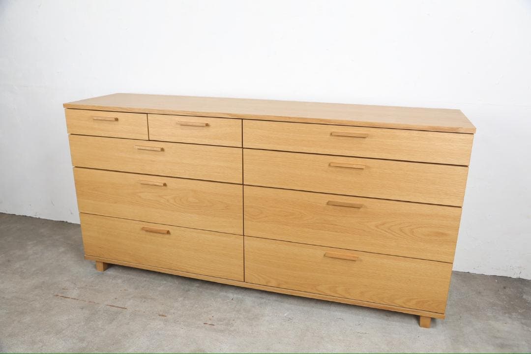 美品『オーク材』サイドボード ドロワー リビングボード チェスト RWsid21