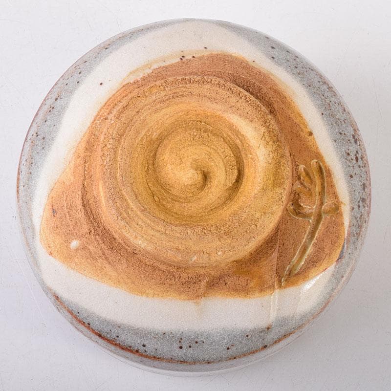 茶道具　人間国宝　荒川豊蔵作　志野茶碗　共箱　M　R8052