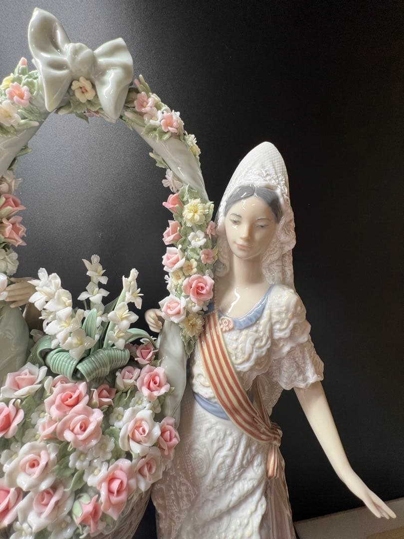 【アンティーク】美品 LLADRO リヤドロ 献花 世界限定3000 古美術品