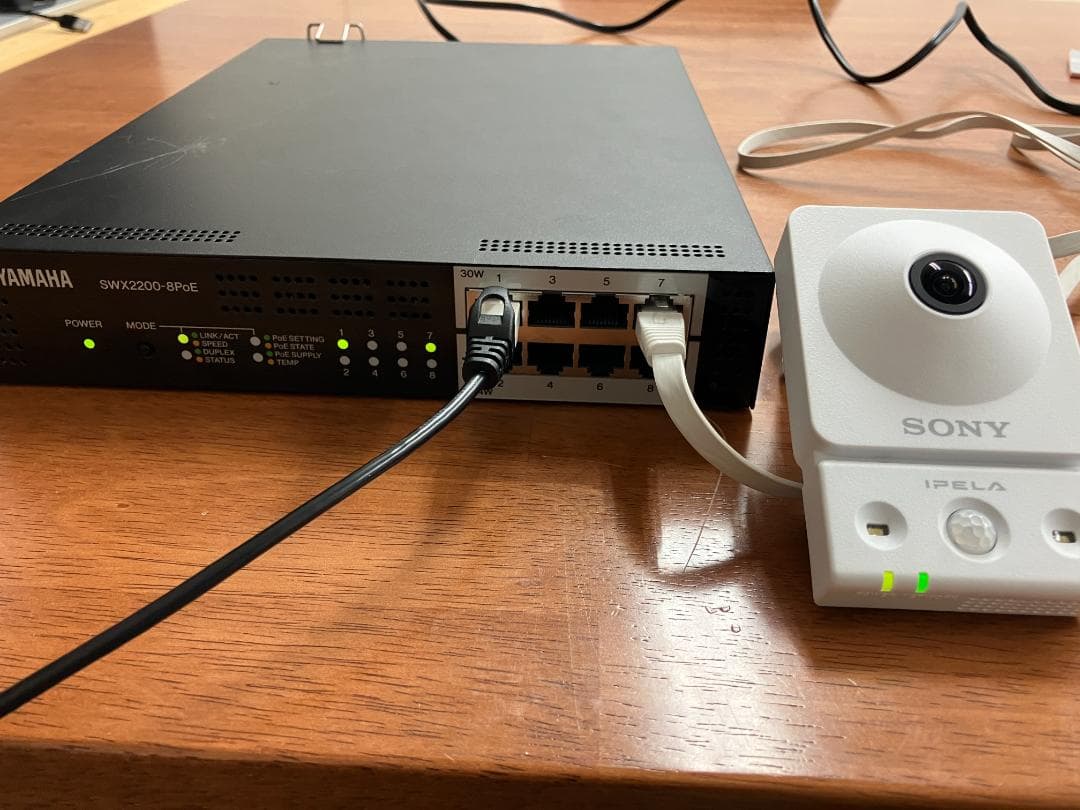 YAMAHA SWX-2200-8PoE PoE対応L2スイッチ①