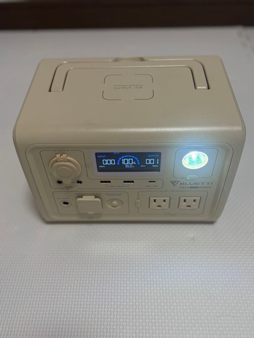 BLUETTI EB3A 小型ポータブル電源 268Wh、600W箱なし