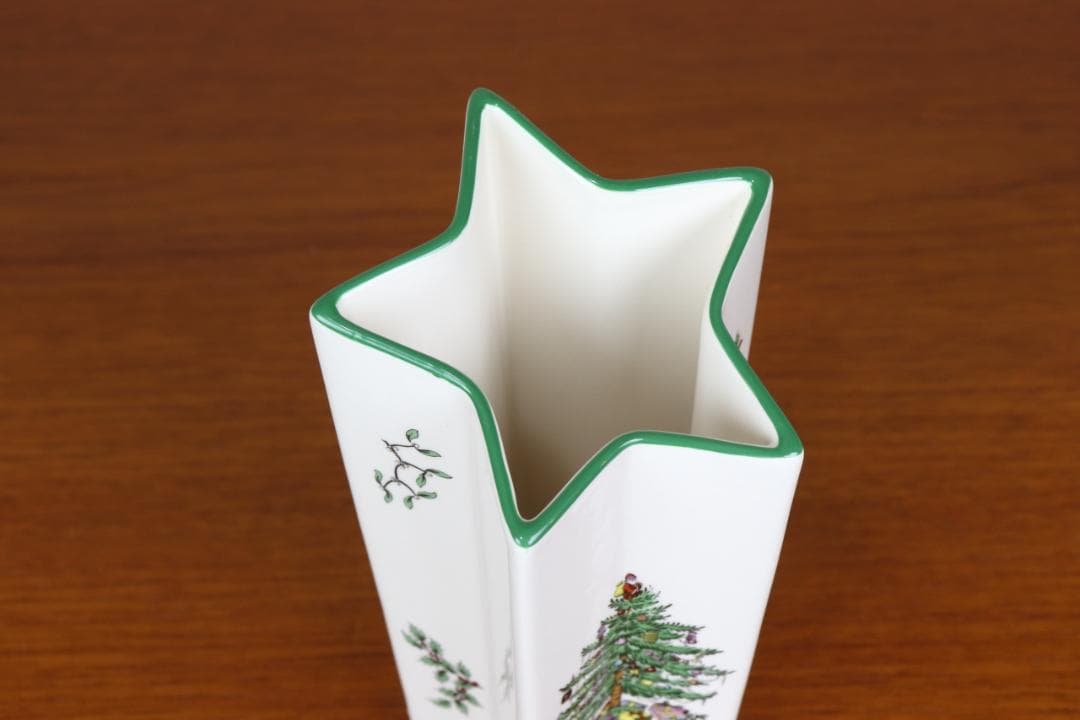 お値下げ　スポード　クリスマスツリー　花瓶　フラワーベース　星型　イギリス