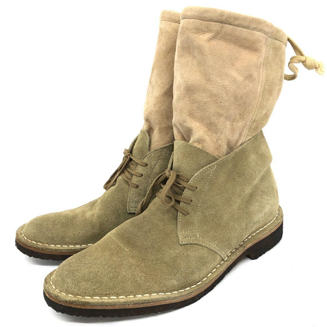 ミハラヤスヒロ名作 スウェードレザー レイヤード デザートブーツ クレープソール