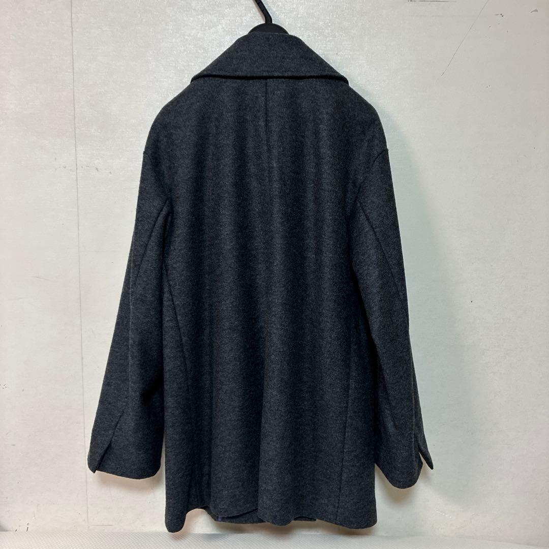Reflect ウール混メルトンライクピーコート 7号チャコールグレー【未使用】