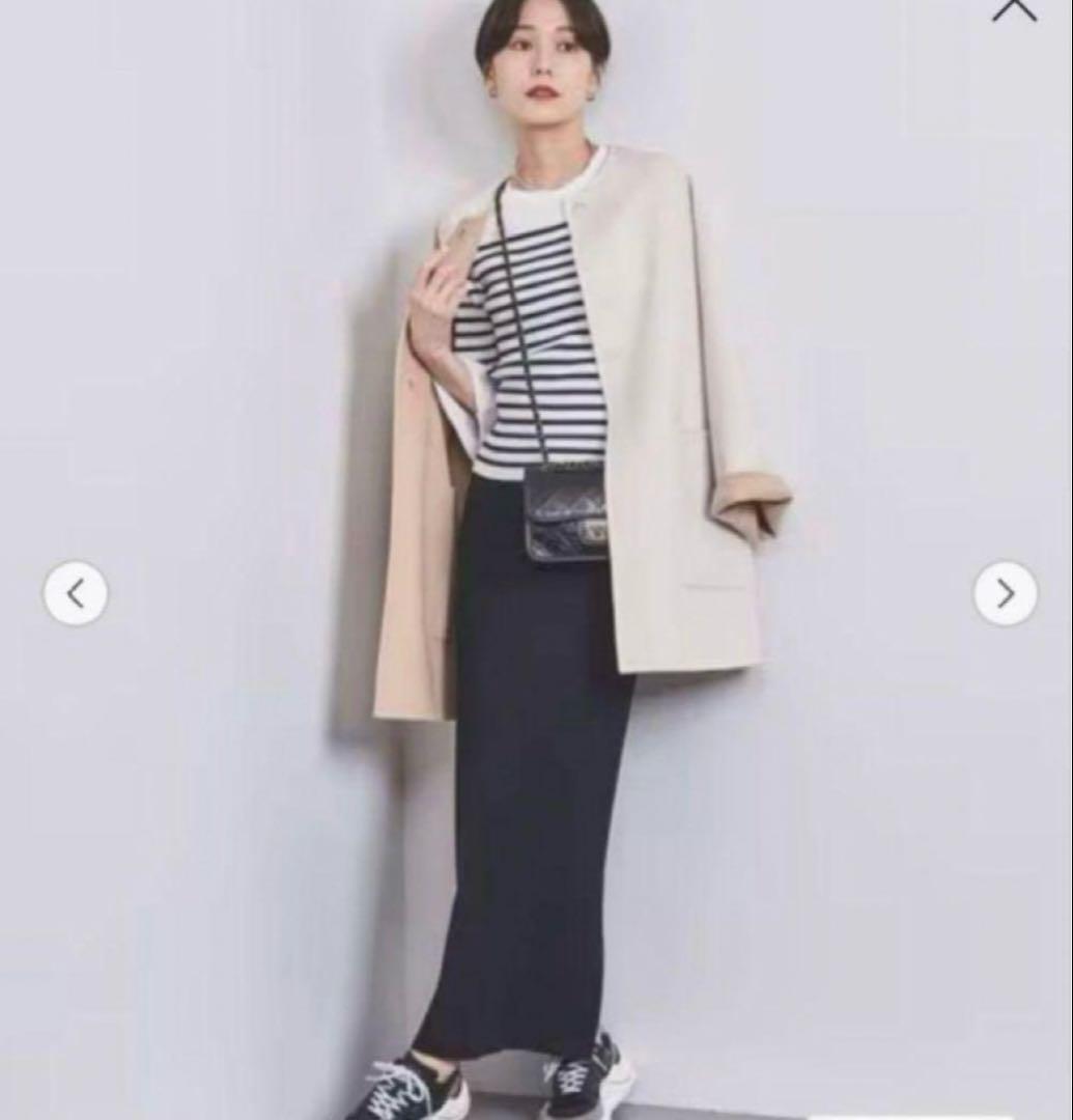 p*e様 UNITED ARROWS　バイカラー リバー　ミドルコート