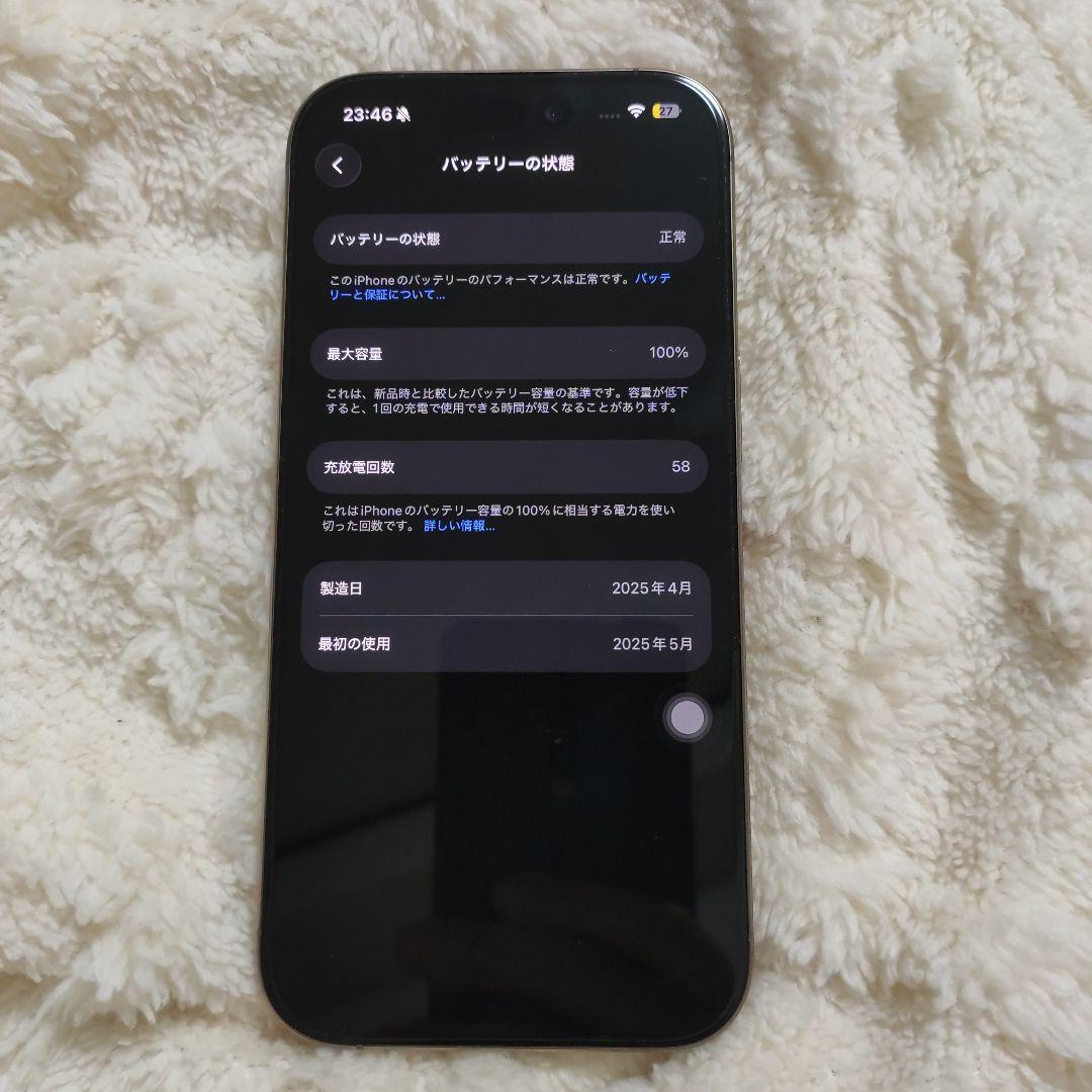 【極美品】iPhone16 Pro 128GB デザートチタニウム 海外 中国版