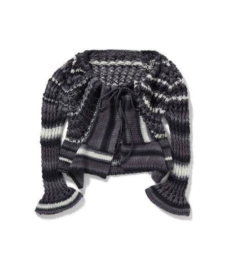 【めぐ】PERVERZE Face Hand Knit Cardigan