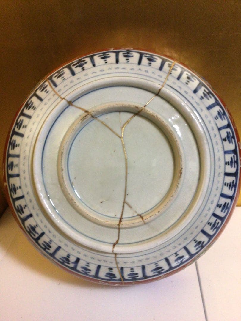 古九谷 三ツ鉢 木箱付き