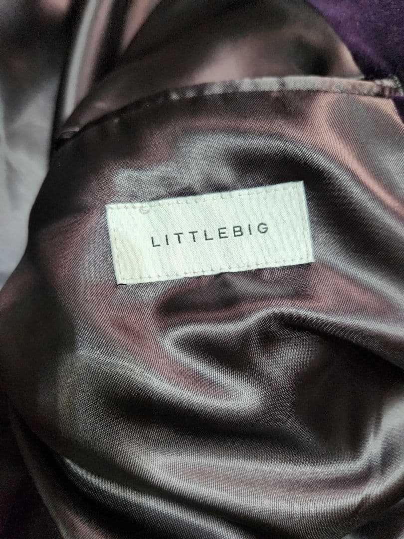 LITTLE BIG　 パープルベルベットダブルブレストスーツ　サイズ44日本製