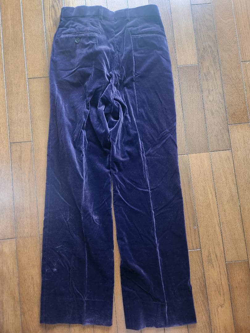 LITTLE BIG　 パープルベルベットダブルブレストスーツ　サイズ44日本製