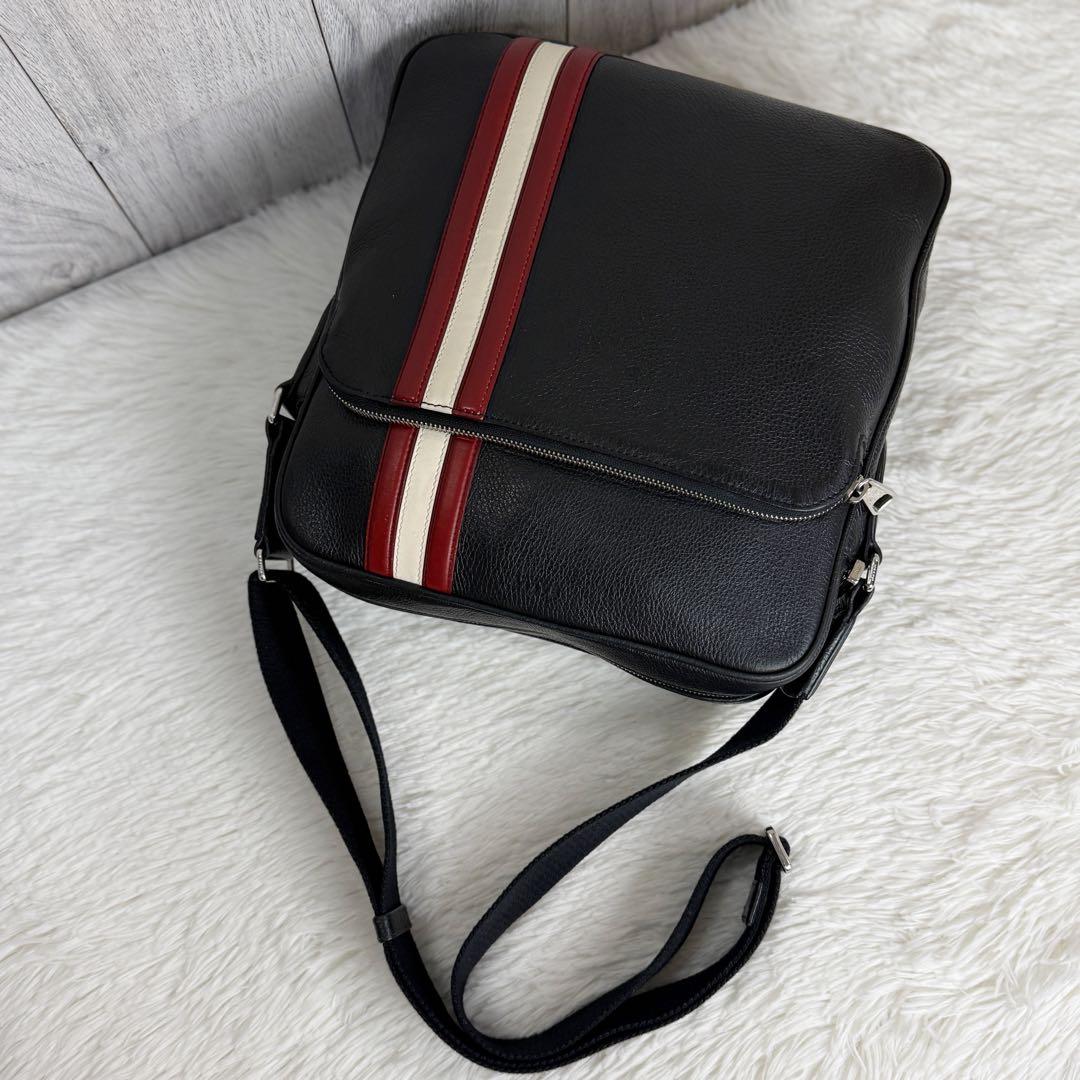 Bally バリー ストライプ レザー ショルダーバッグ トレインスポッティング