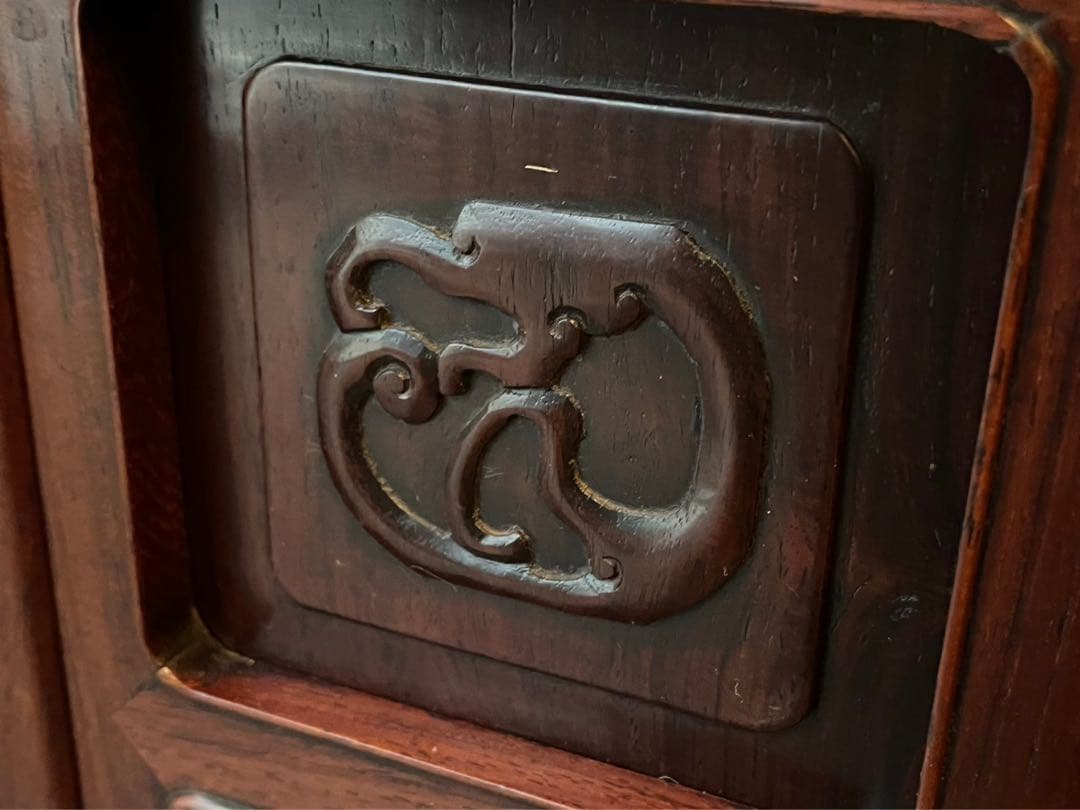 紫檀 違い棚 飾り棚 インテリア アンティーク 小ぶり