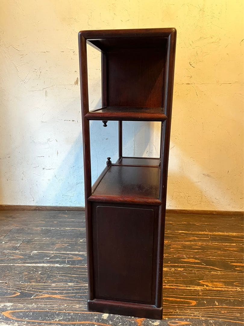 紫檀 違い棚 飾り棚 インテリア アンティーク 小ぶり