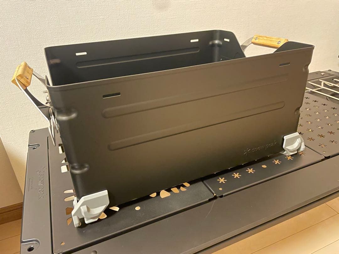 シェルフコンテナ25 マットブラック塗装　 peak スノーピーク