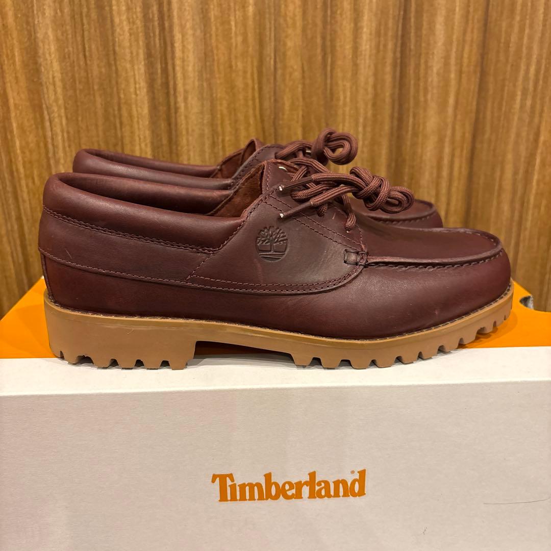 【新品未使用】Timberland レザーローファー バーガンディ