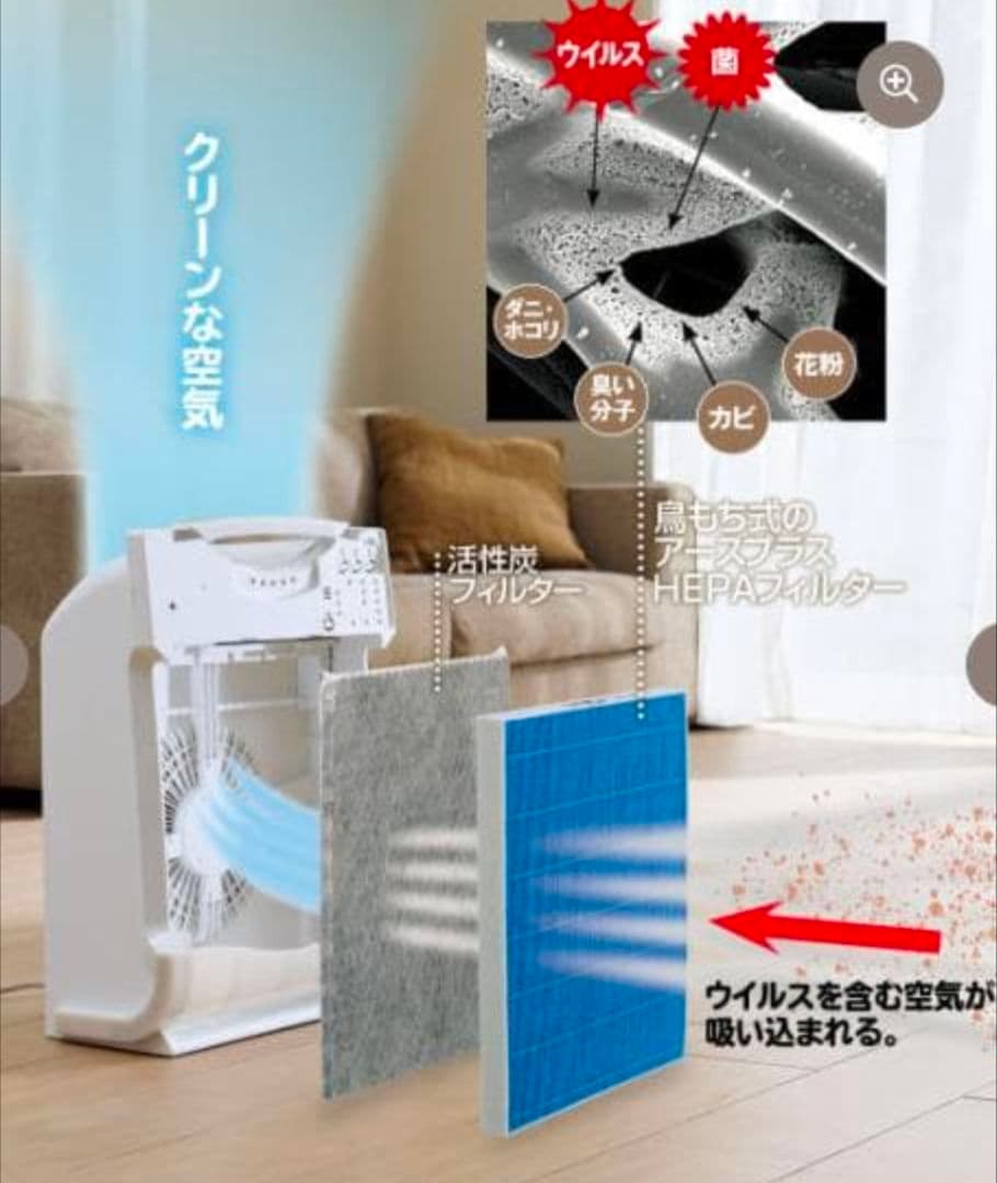 アースプラス 空気清浄機【新品】 e+ technology eA-415J