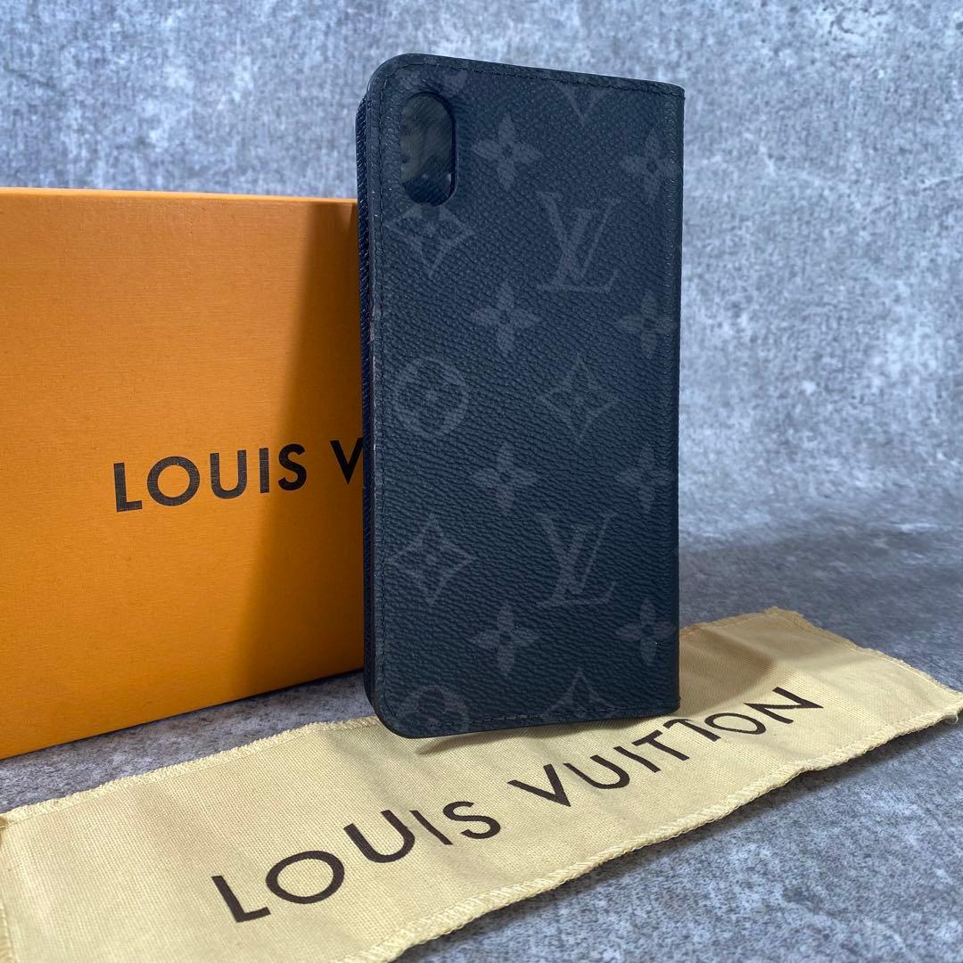 美品　ルイヴィトン モノグラム エクリプス iPhone X フォリオ ケース