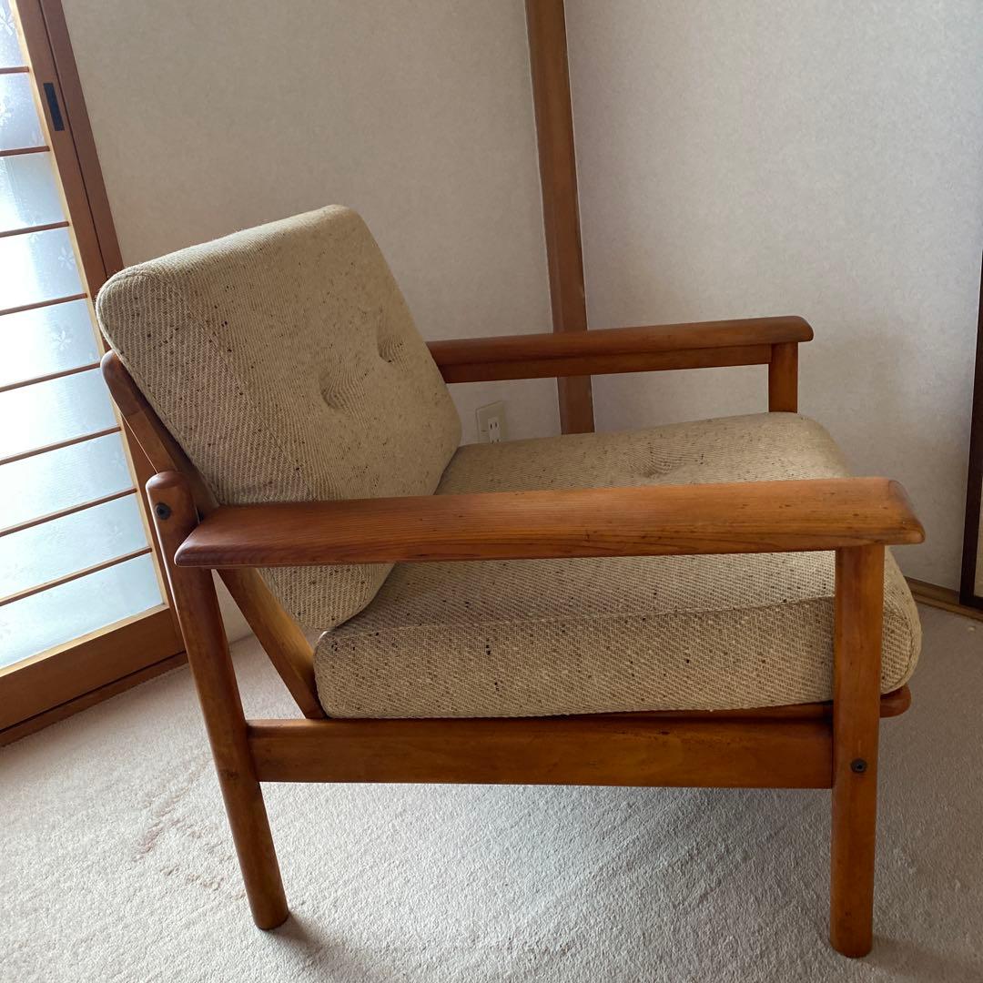 【KOSUGA】ケヤキシリーズ　1Pソファ　希少ビンテージ　古き良きもの