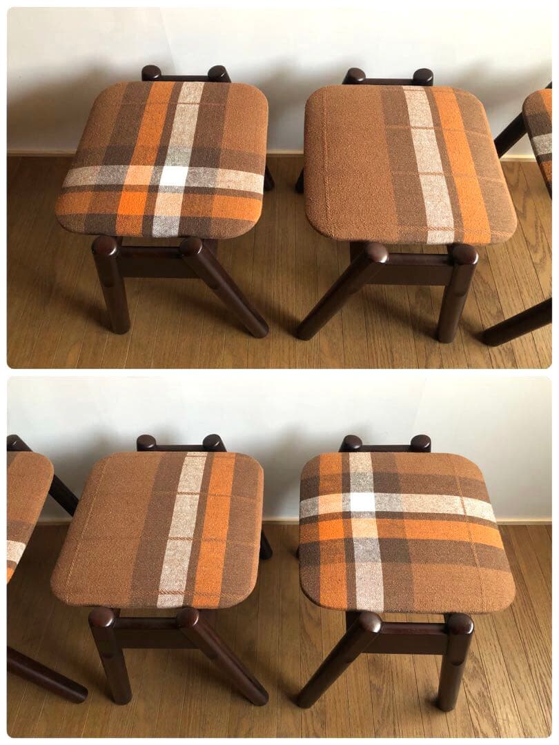 ヴィンテージ WINDS太平 スタッキングスツール3脚セット 飛騨家具 北欧