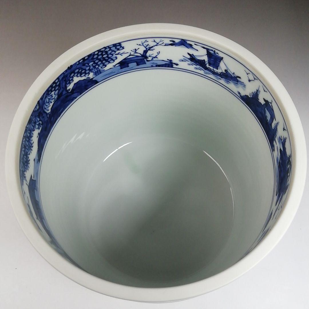 Ｗ７２　水指　『祥瑞写　青華』『平安　高野昭阿弥 造』　共箱　茶道具