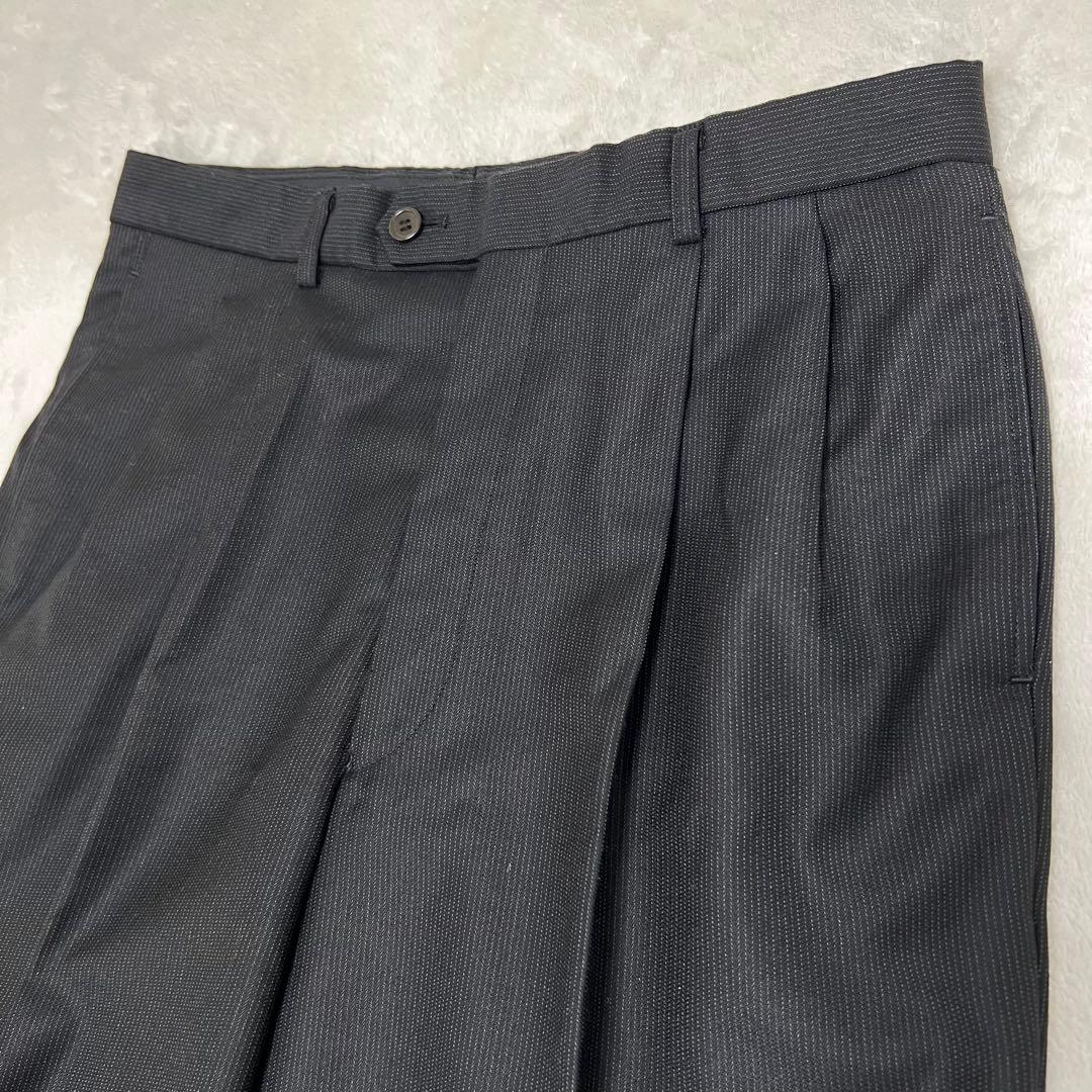 【美品】 ポールスミス　スーツセット　黒ストライプ　XL