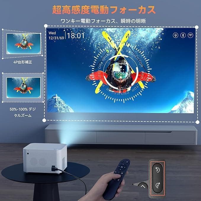 フルHDプロジェクター15000LM/ネイティブ1080PAndroidTV搭載