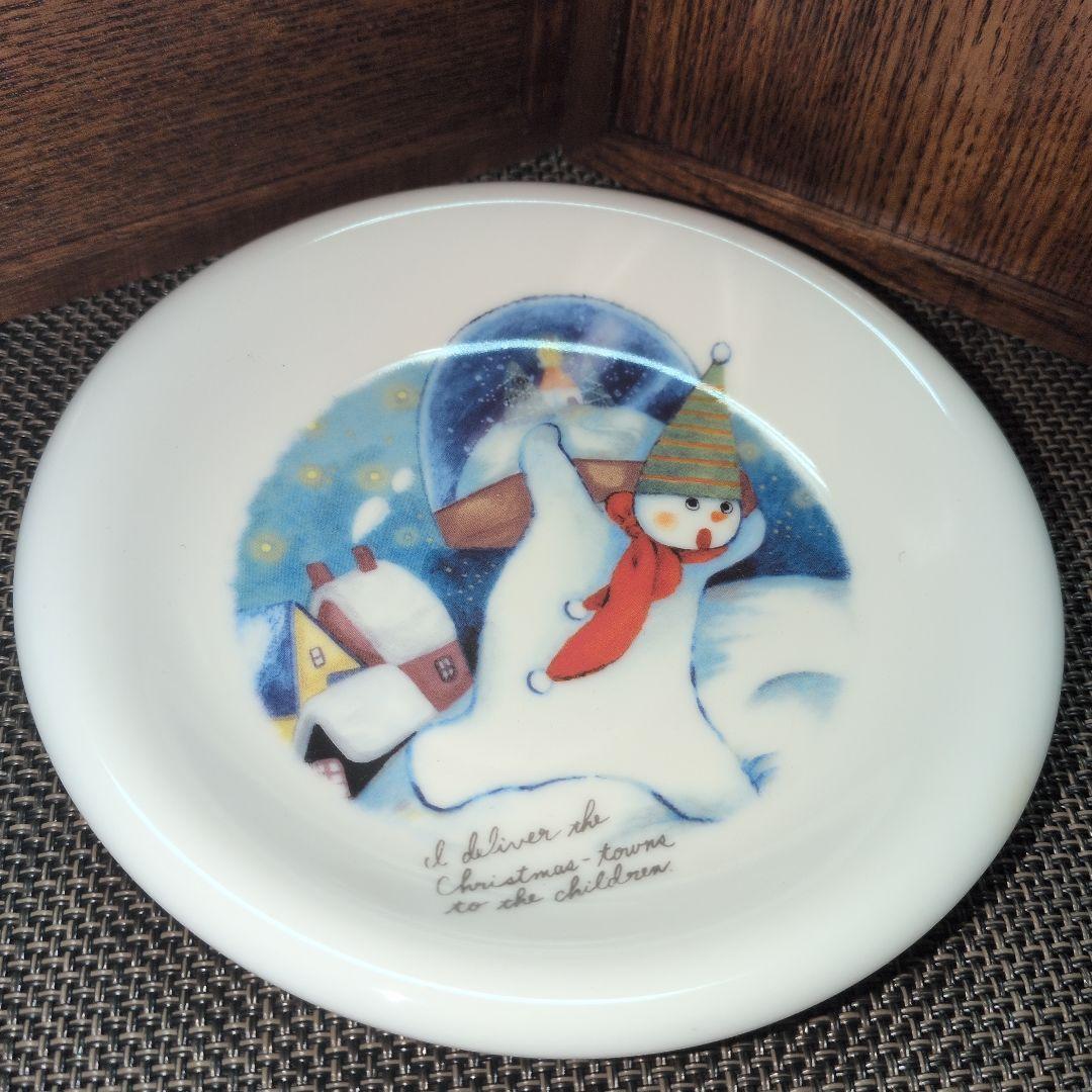 Shinzi Katoh 雪だるま 丸皿クリスマスプレート４種類7枚セット