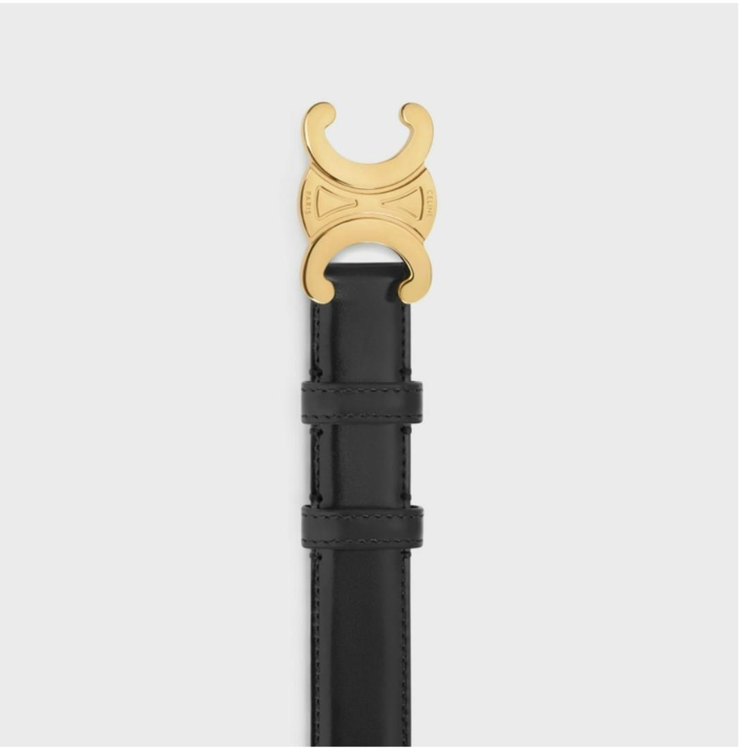 CELINE スモール 18MM トリオンフ ベルト ブラック トリヨンレザー