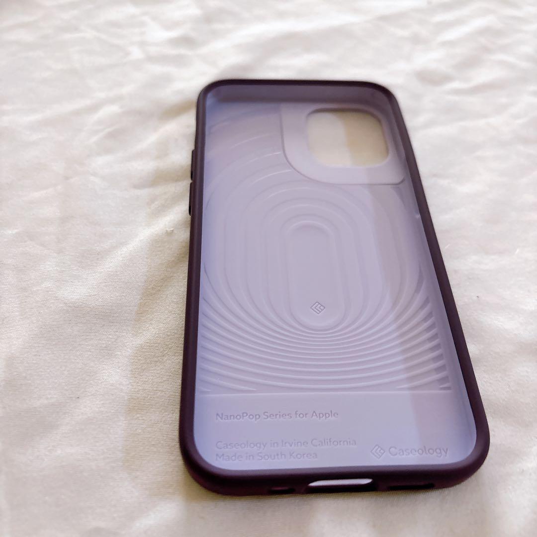 ☆iPhone 12 mini ケース 紫色 シリコン サラサラ アイフォン