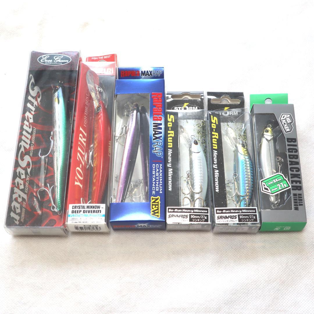 シーバスヒラメストリームシーカービックバッカー　マックスラップ　クリスタルミノー