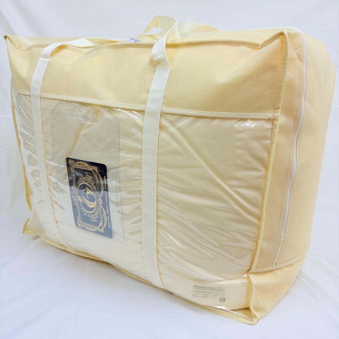 羽毛布団 セミダブル ポーランドホワイトマザーグース プレミアムゴールド キナリ