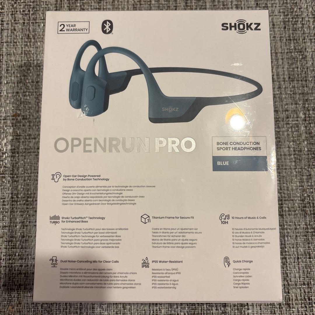 SHOKZ OPENRUN PRO 骨伝導イヤホン ブルー 新品未開封