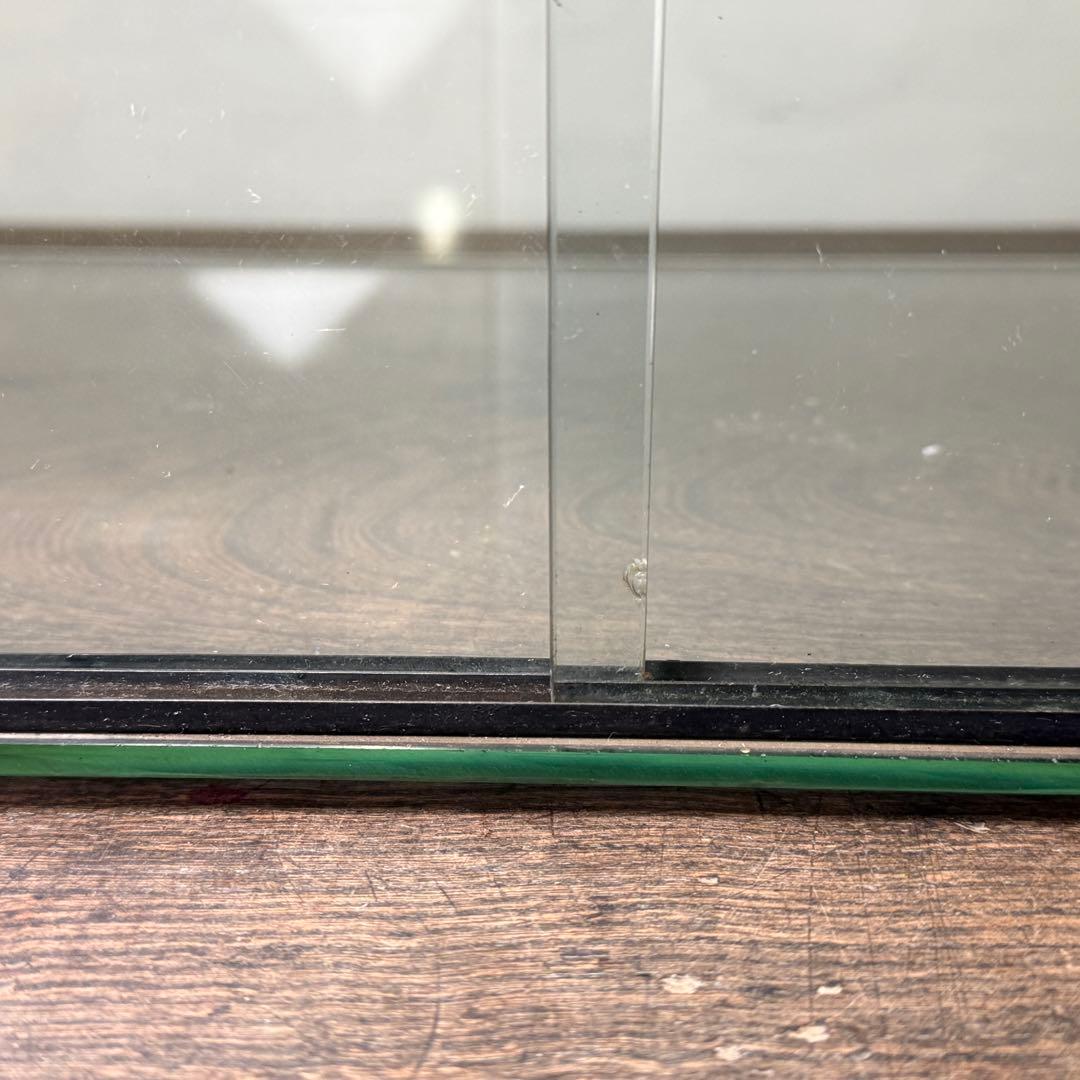 昭和レトロ ガラスケース 卓上 前面 斜め アンティーク ショーケース 陳列棚