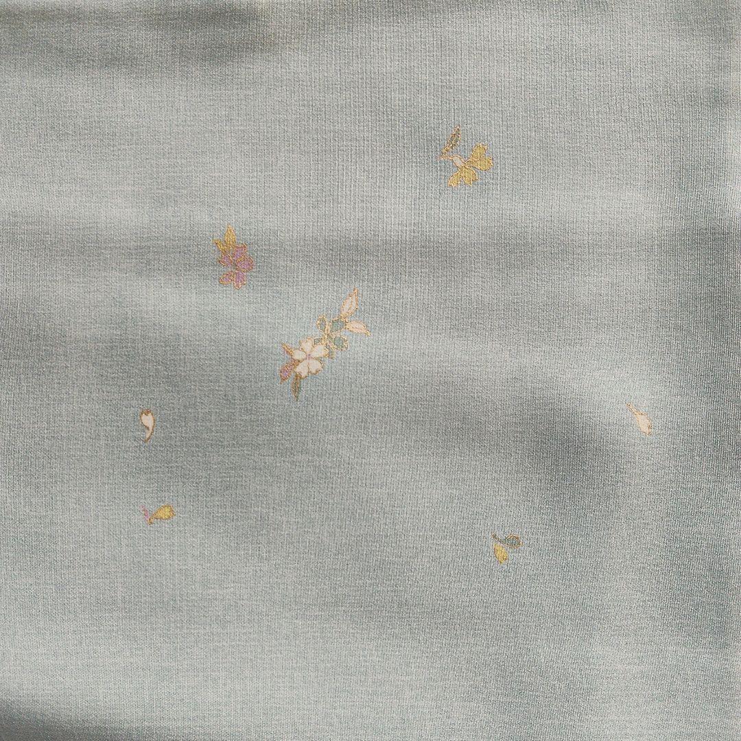 小紋　袷　新品　未使用　薄緑