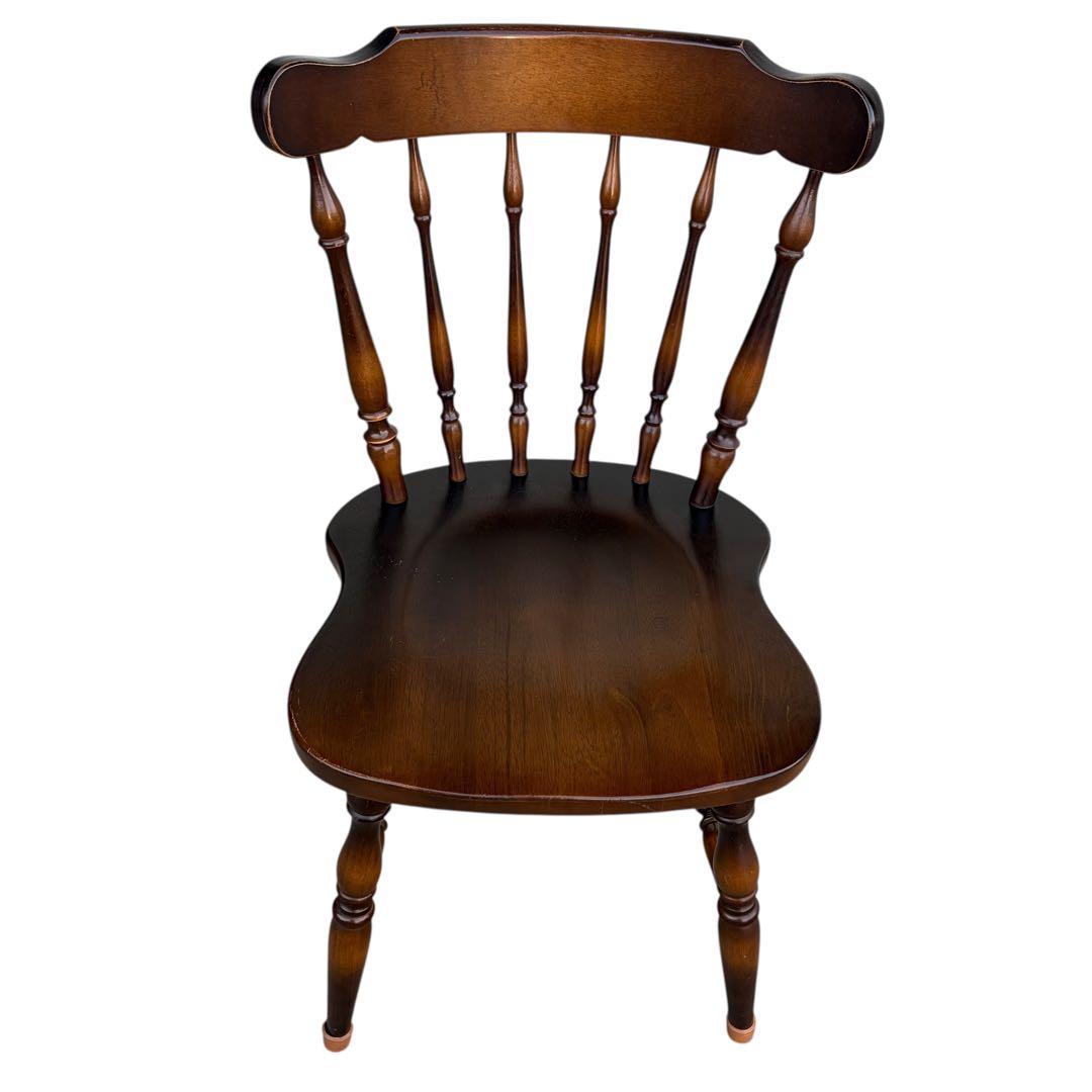 【美品】飛騨産業　ダイニングチェア ダークブラウン　アンティーク