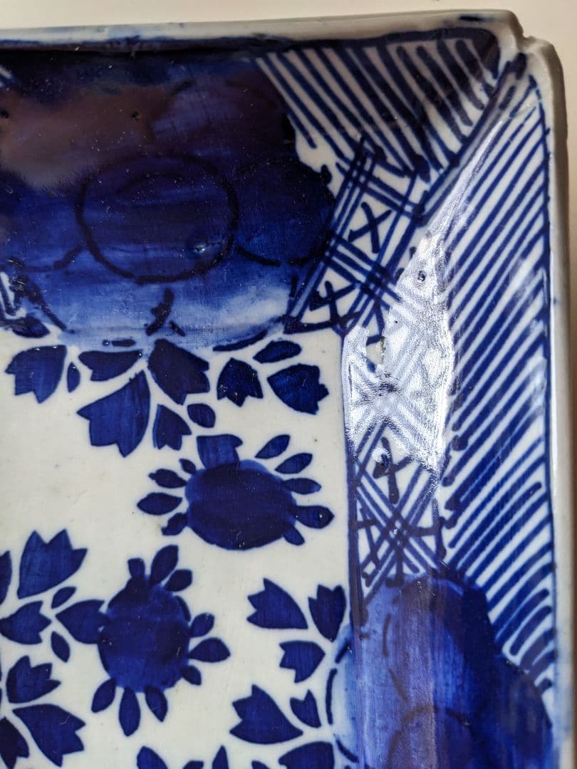 古伊万里　べろ藍　長角皿　5枚