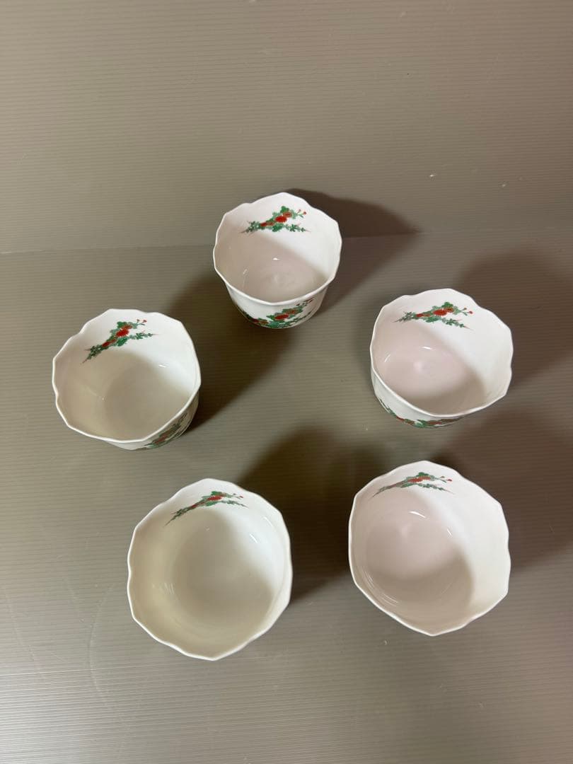 2728 香蘭社　菊　輪花　小鉢　5客　未使用