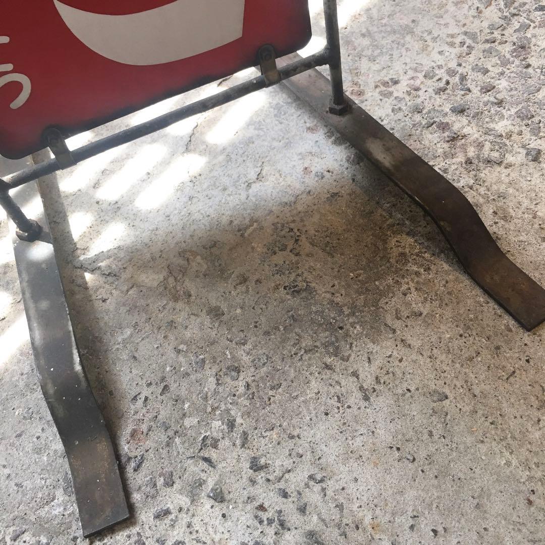 ☆両面/レトロ☆たばこ 琺瑯看板 灰皿 吸殻入れ タバコ 煙草 立て看板