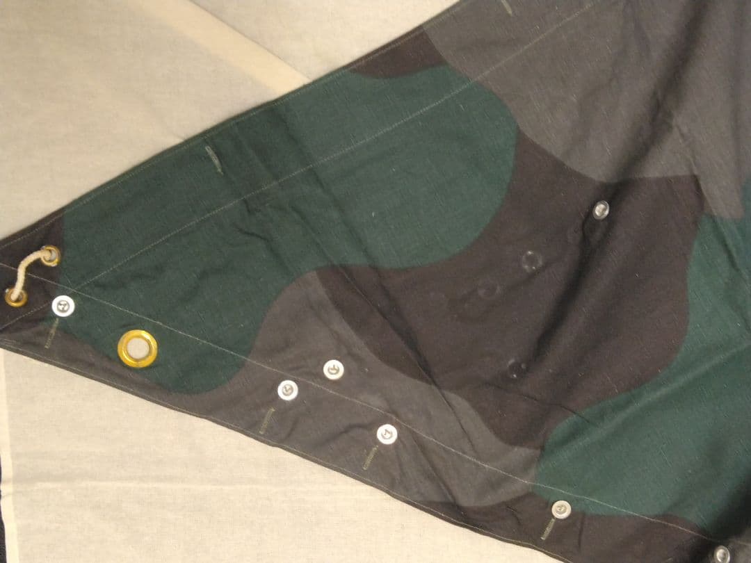 デッドストック スウェーデン軍幕 テントシート 1枚 A 迷彩 カモフラージュ