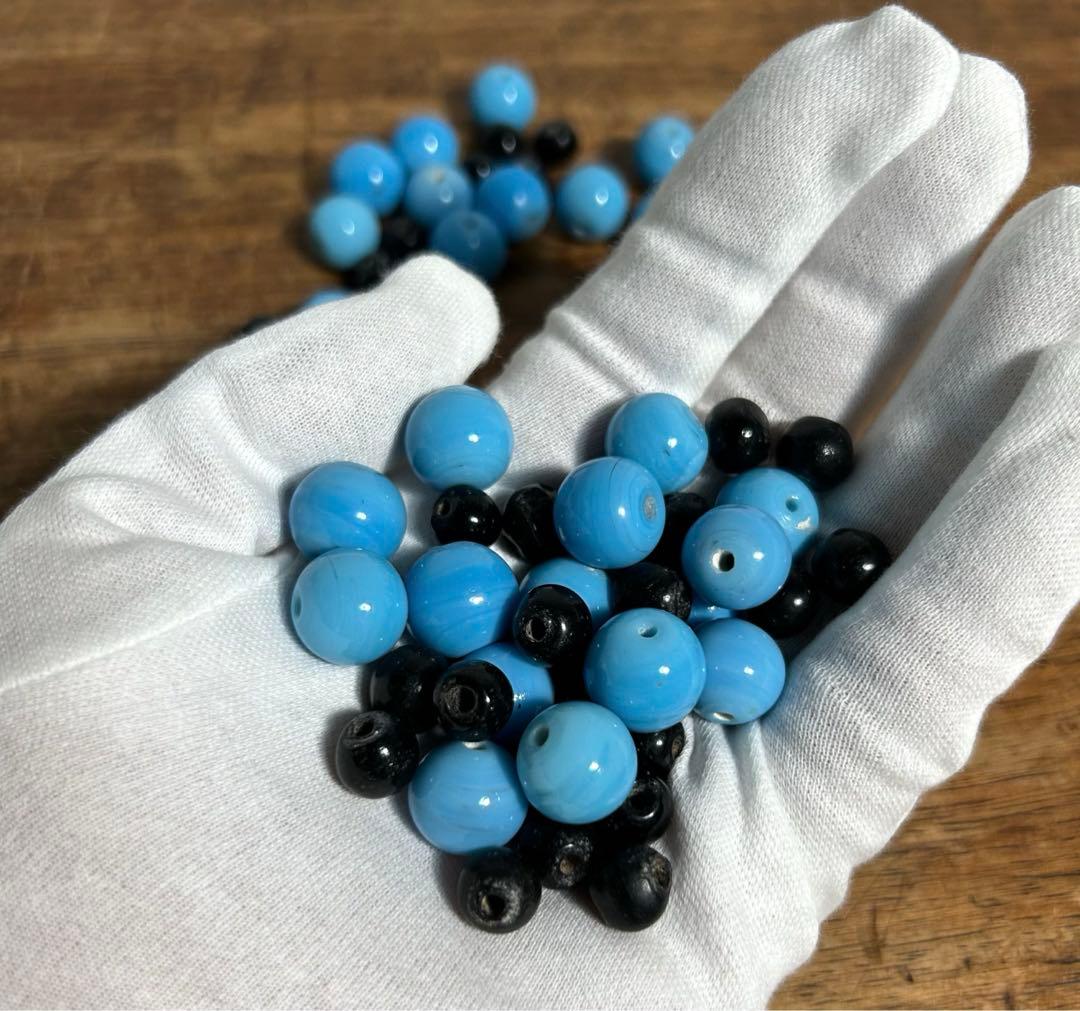 骨董品 アイヌ タマサイ 首飾り シトキ アイヌ玉 蜻蛉玉 ネックレス 歴史資料