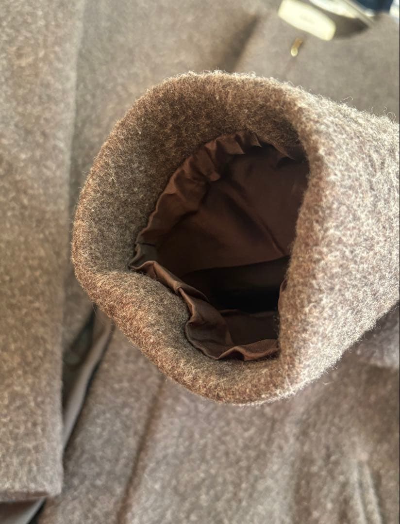 IENA ラムウールノーカラーロングコート 34サイズ 22AW 日本製