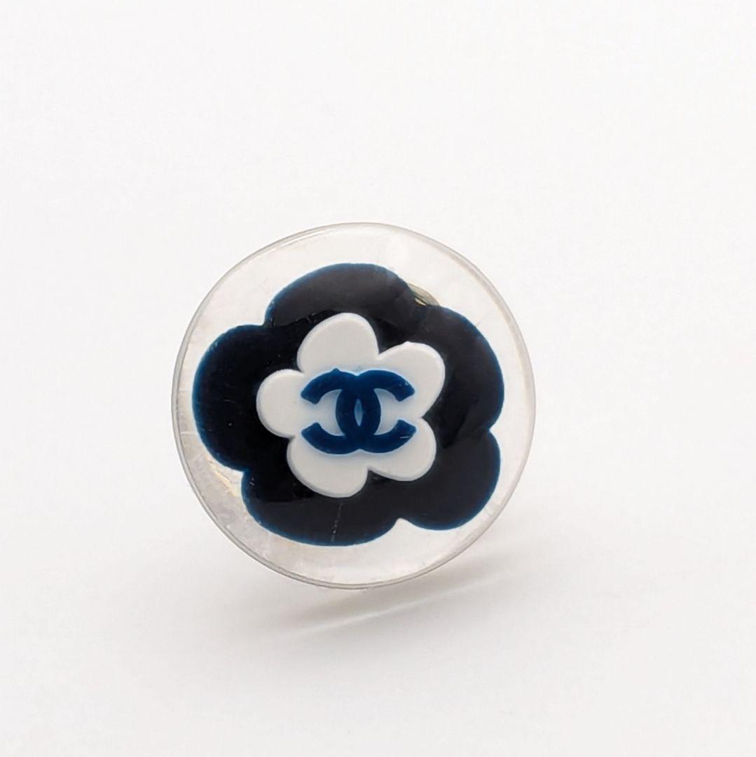 美品 シャネル CHANEL ココマーク フラワー クリア 片方 ピアス