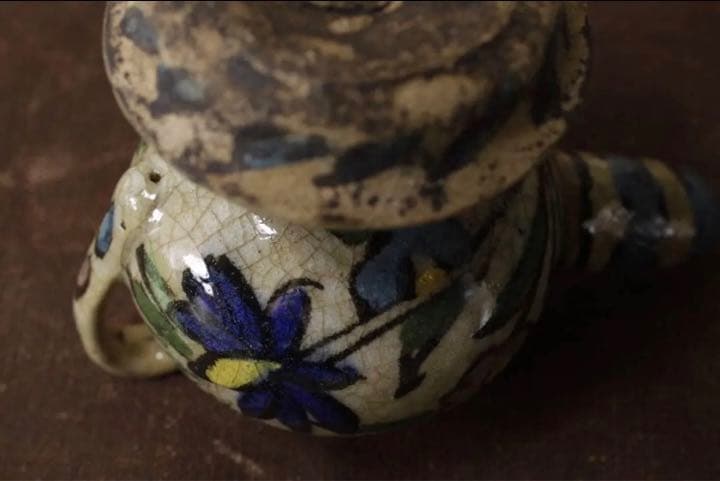 18世紀 ペルシャ 彩陶灯火器