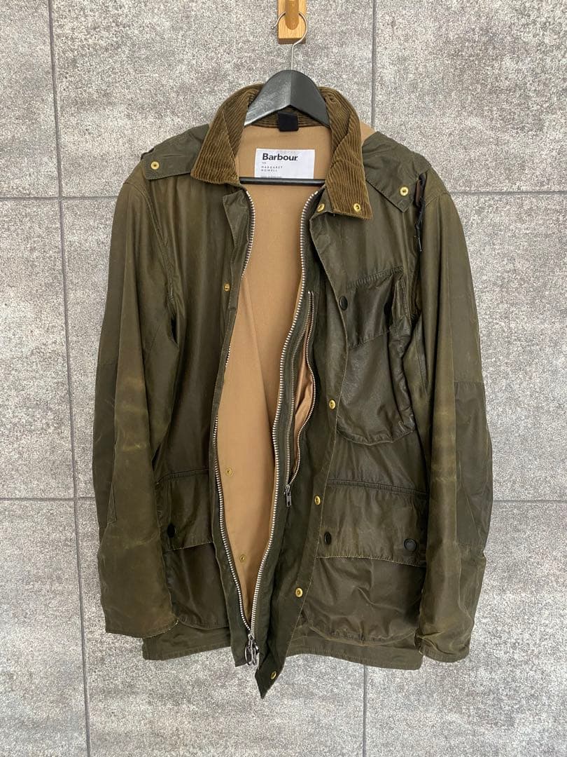 BARBOUR × MARGARET HOWELLオリーブA7モッズコート