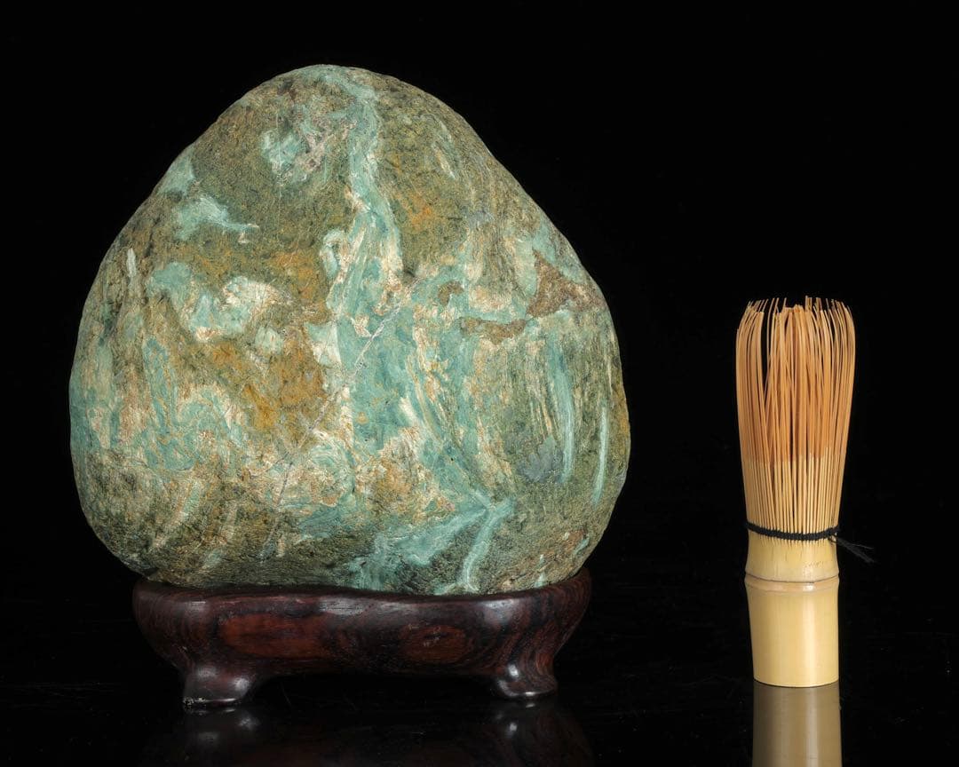 土岐石　水石 天然石 鑑賞石 4.4kg 景石 盆石 盆景 盆石 景観石 飾石