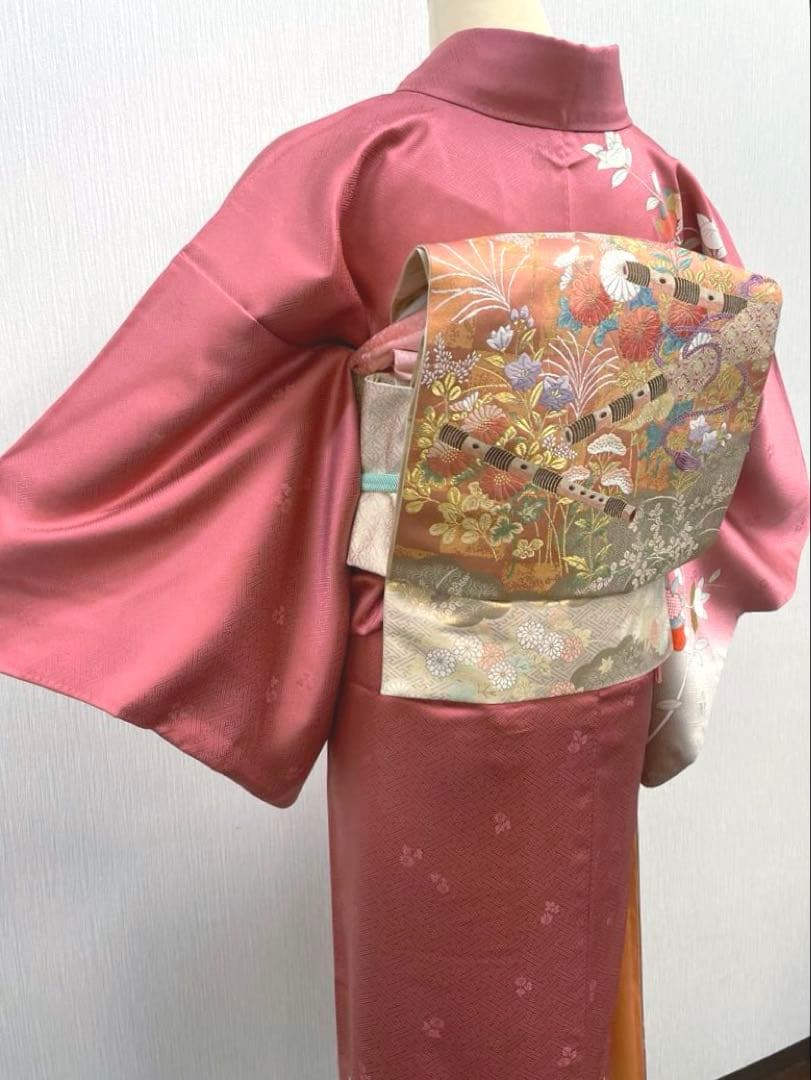 梅乃【148】正絹　訪問着　単品　美品　長襦袢付　入卒式　お宮参り　七五三