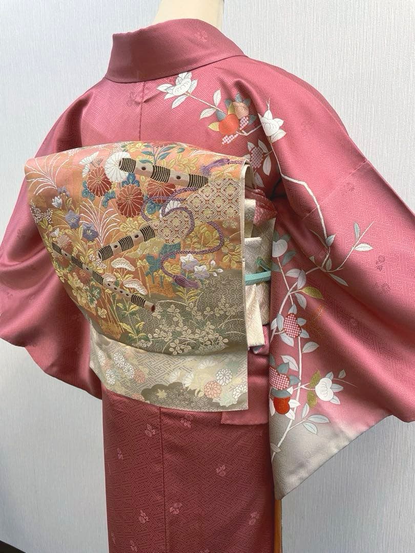 梅乃【148】正絹　訪問着　単品　美品　長襦袢付　入卒式　お宮参り　七五三