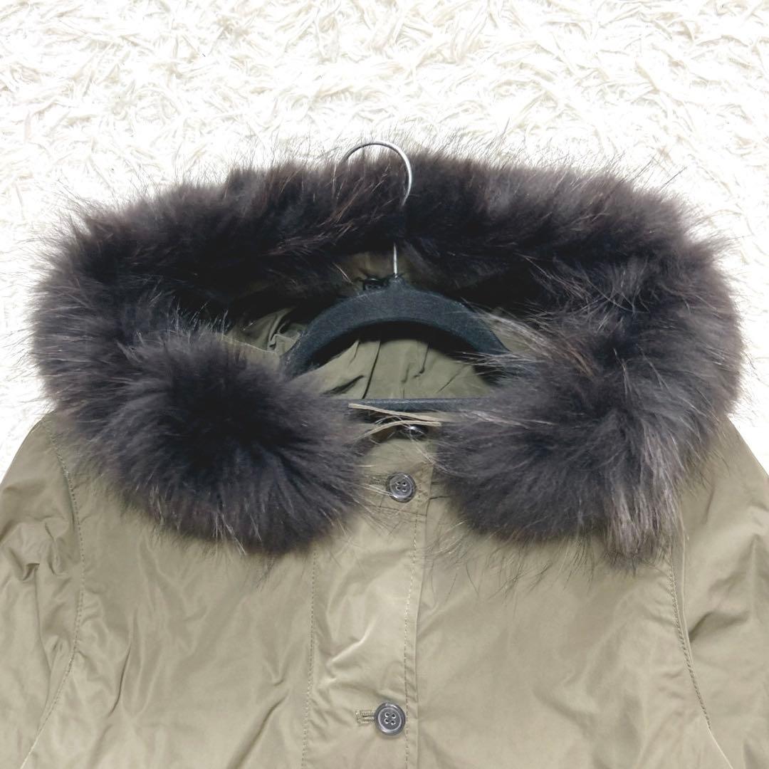 【美品 24AW】23区 マウンテンパーカー モッズコート ラクーン 38